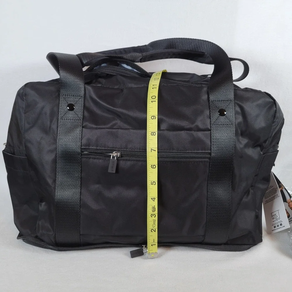 IHKWIP Unisex Packable Duffel Bag Cosmetic Case Toiletry Bag Black Travel Gym